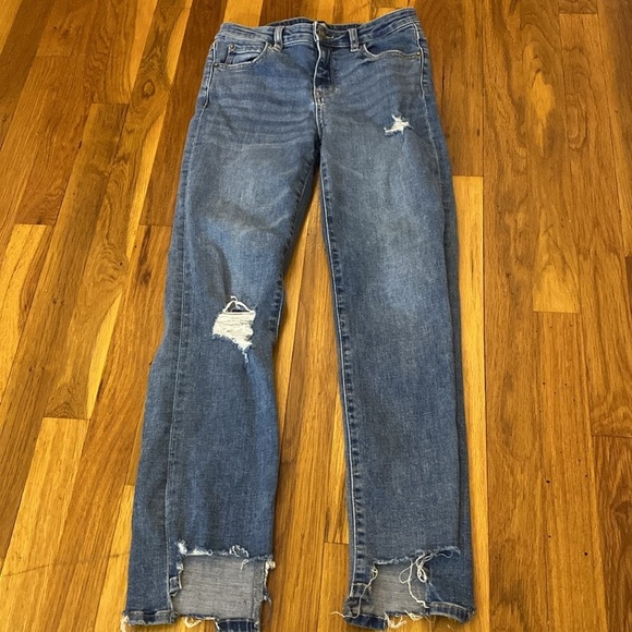 Katie J NYC Girls Blue Ripped Jeans Size 14 - Picture 2 of 10